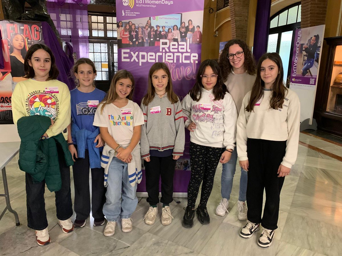 📢 Ahir 28 de novembre, vam celebrar una nova Real Experience dins del projecte EdtWomenDays, dedicat a impulsar el paper de les dones en el sector industrial i tecnològic. 📷 Nenes d'entre 8 i 11 anys van experimentar la soldadura amb realitat augmentada, guiades per Mireia