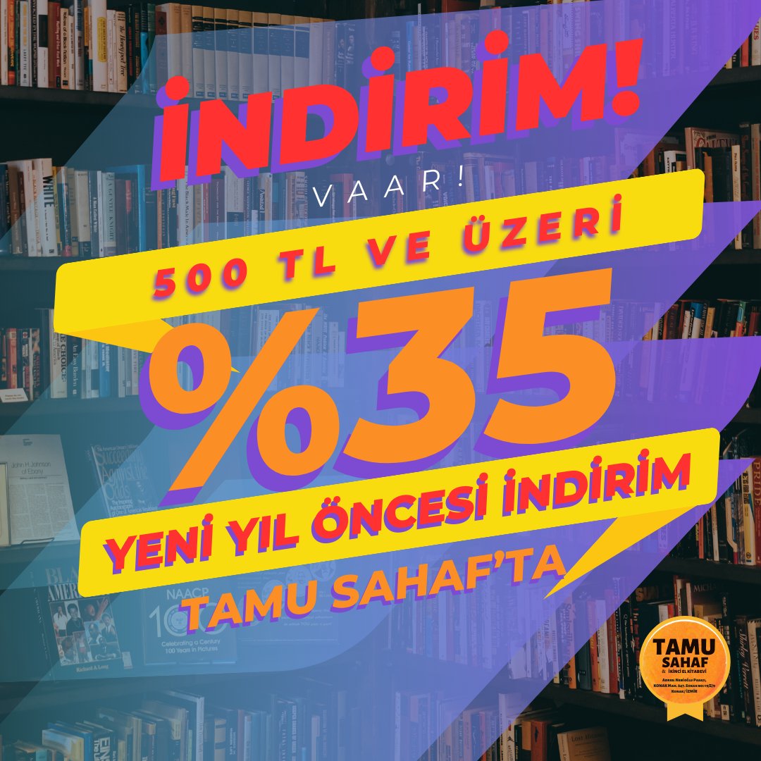 tamusahaf's tweet photo. Ailenizin sahafı Tamu Sahaf, yeni yıl öncesi %35 indirimle karşınızda!

Hem NadirKitap sayfamızdaki indirime ulaşmak için link profilde ve storyde!

Haydi listeye!

Nadir Kitap: https://t.co/OUrRGUwsy3

#tamusahaf https://t.co/0pf1jLjtR9
