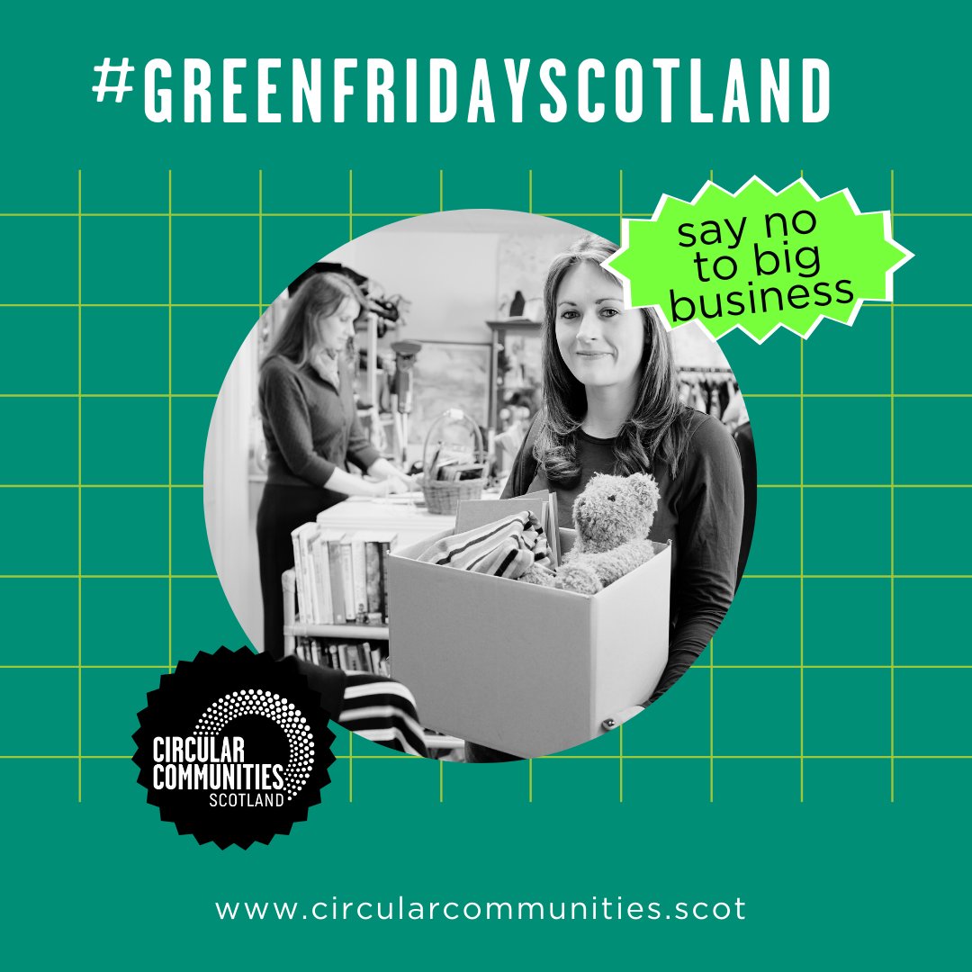 Follow 💚#GreenFridayScotland💸TODAY to boycott ❌Black Friday❌

Amazing charities are sharing their high quality products, fun events &amp; interesting alternatives to buying new.

Show giant corporations you’d rather do some good this #GreenFridayScotland.

tinyurl.com/2pnb8psn