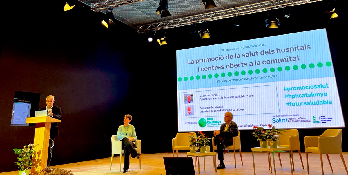 RocioRvilvin's tweet photo. Es pot fer promoció de la salut des dels hospitals, reflexions de @StvFdz a la inauguració de la VII Jornada de Promoció de la Salut #futursaludable #promociosalut #hphcatalunya https://t.co/ysvS5aSK8n