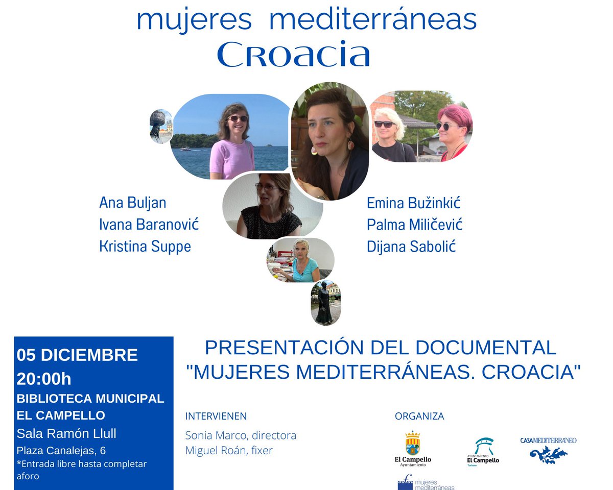 ElCampelloAyto (@elcampelloayto) on Twitter photo 🇭🇷 El 5 de diciembre se proyecta en #ElCampello el capítulo de #MujeresMediterráneas dedicado a Croacia <a href="/soniamarcoperez/">Sonia Marco</a> Lee AQUÍ elcampello.es/index.php?s=no… 🇭🇷 El 5 de diciembre se proyecta en #ElCampello el capítulo de #MujeresMediterráneas dedicado a Croacia <a href="/soniamarcoperez/">Sonia Marco</a> Lee AQUÍ elcampello.es/index.php?s=no…