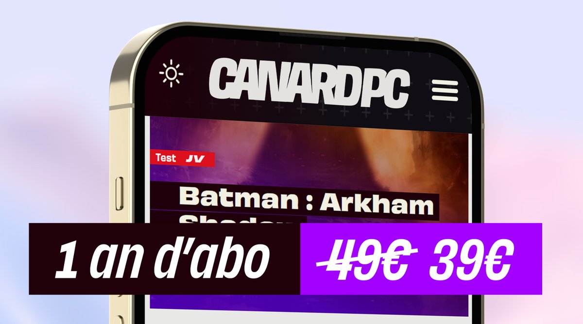 [Promo de fin d'année 1/2]
Vous n'êtes pas encore abonné(e) , et vous rêvez de l'être ?
Jusqu'à la fin du week-end, rejoignez Canard PC pour seulement 39€/an ! (soit 3,25€ par mois, sérieux, on fait un pas vers vous, faites un pas vers nous)
boutique.canardpc.com/common/product…