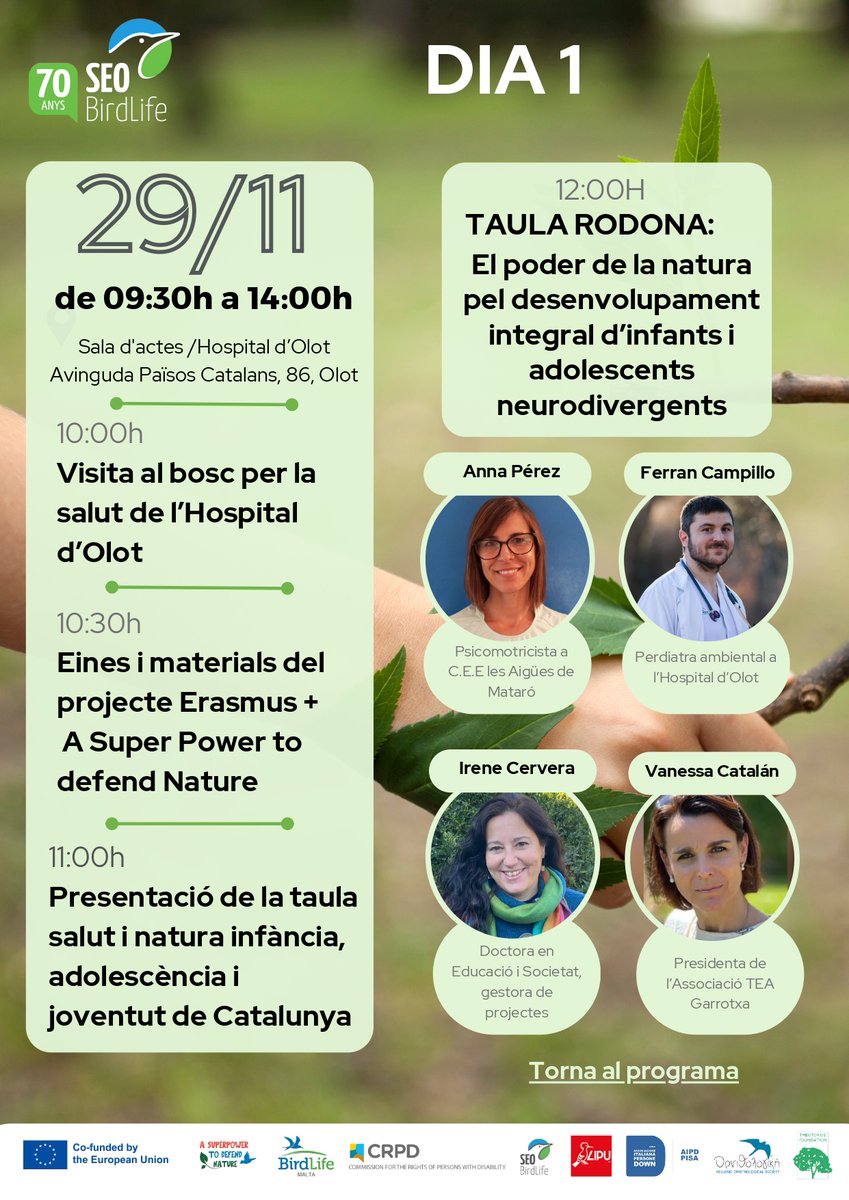 😊Avui presentem, en el marc de les jornades sobre natura i neurodivergències que ha organitzat <a href="/SEOBirdLife_Cat/">SEO/BirdLife Catalunya</a>, la Guia Salut i Natura que hem impulsat i que han elaborat la Irene Cervera i la Montse Masó. 
🌿La pots trobar aquí &gt; scea.cat/recursos/publi… 
#educacióambiental