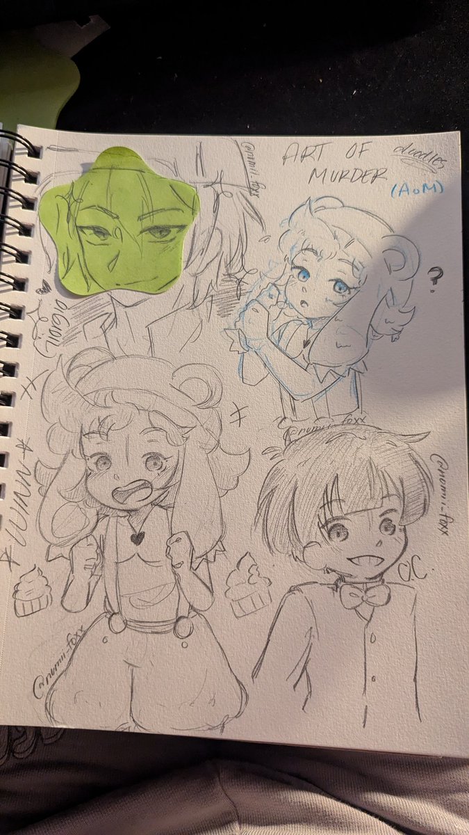 numii_foxx's tweet image. I literally am just using everything that's in my reach. I can't stop, but I have to sleep. It is currently 2:55am 😭 
#aom #artofmurder #albie #winn #giorgio #OC #fanart #sketch
