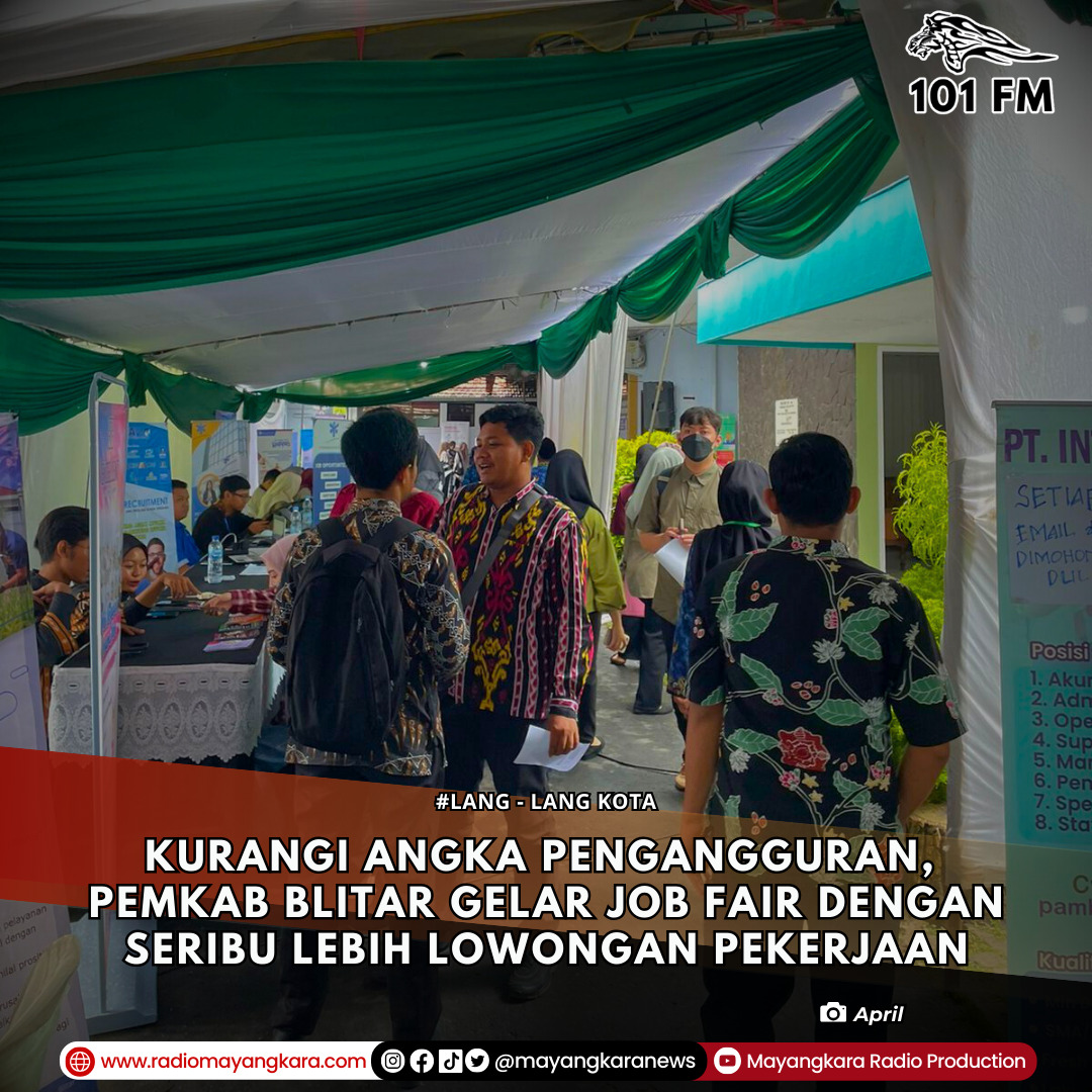 Kurangi angka pengangguran, Pemkab Blitar menggelar job fair dengan seribu lebih lowongan pekerjaan.
instagram.com/p/DC8uCVZy_Zq/…