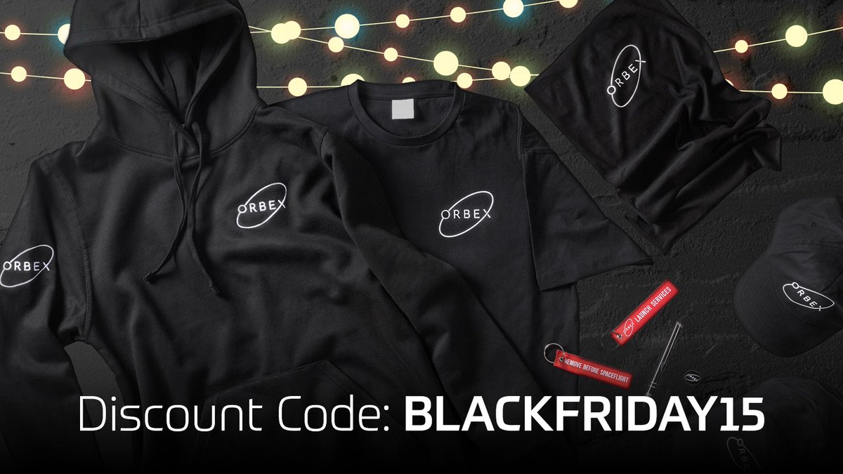 orbexspace's tweet photo. The Orbex Shop Black Friday Sale starts today!🚀
Save 15% on all Orbex merch when you shop online from today (Fri, 29 Nov) until Mon, 2 Dec.
Use code BLACKFRIDAY15 at checkout to unlock your discount: https://t.co/liuzB879AJ
#JourneyToLaunch #BlackFriday #SpaceMerch #Orbex https://t.co/0CiLxSgUya