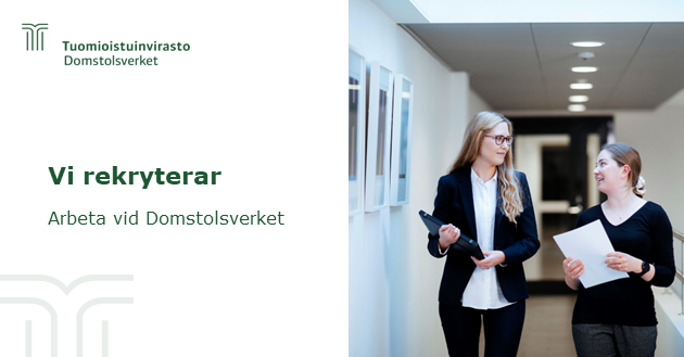 tuomioistuimet's tweet photo. Ansökan till visstidstjänster som assessor pågår just nu. Tjänsterna är placerade vid hovrätterna, förvaltningsdomstolarna och försäkringsdomstolen. Bekanta dig närmare och sök senast 10.12.2024: https://t.co/V28YCUDhEF 

#Rekrytering #Domstolsväsendet #Assessor https://t.co/MkgEPBbFqj