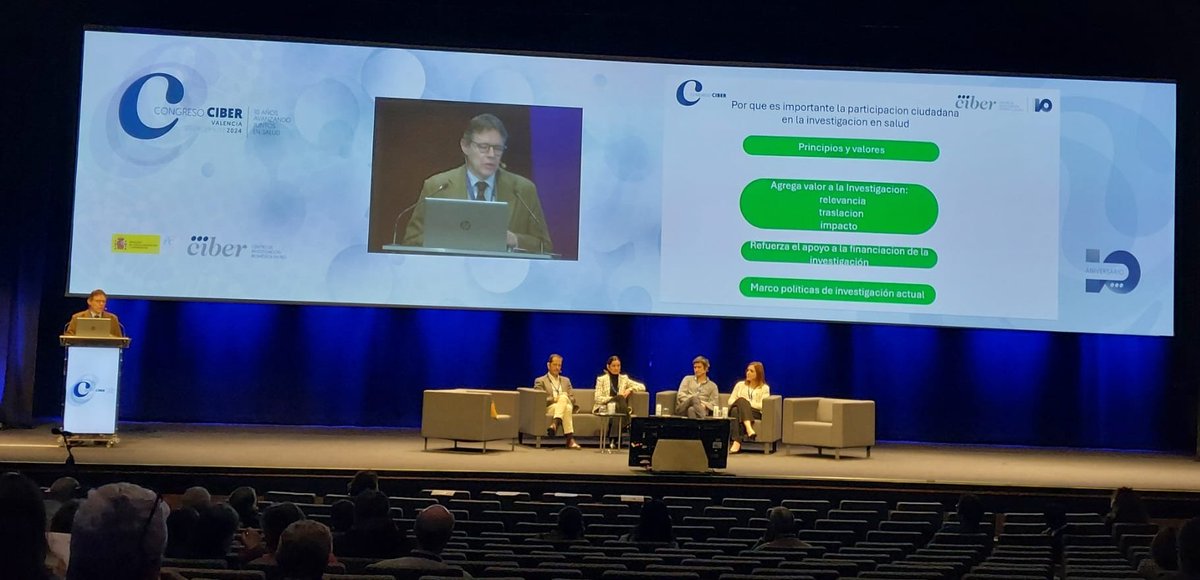 Último día del Congreso CIBER: arrancamos con la primera mesa sobre participación de pacientes en investigación 🧑‍🔬🗣️. ¡Un paso importante hacia una ciencia más inclusiva! 🌟✨
#CIBERESP