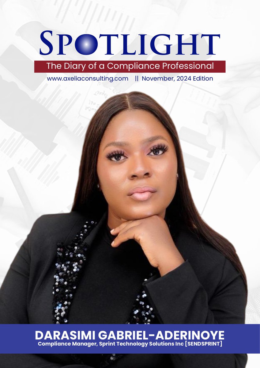 Axelia_Consult's tweet photo. Want to know what a day in the life of a Compliance Professional looks like?

Follow us behind the scenes with Darasimi Gabriel-Aderinoye, Compliance Manager, Sprint Technology Solutions Inc (SENDSPRINT).

#Thread⬇️ https://t.co/MIzyRBoQBb
