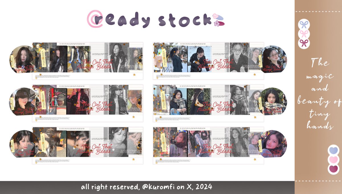help rt? makacii ⭐️

haii aku punya layout ready stock gg ( arin, eunchae, jiheon, miyeon, xiaoting dan haneul ) yang bisa dijemput melalui dmku <3 detail harga dan chara ada di alt yaa! selamat jajaaan ✨

t. #zonauang #zonajajan