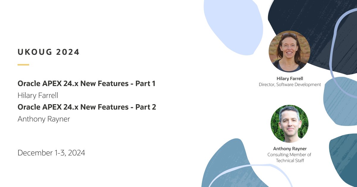 OracleAPEX's tweet image. 🇬🇧 More than 20 sessions about Oracle APEX at the UKOUG Conference Discover 2024, join us!

social.ora.cl/6015ti3HR

#orclAPEX #LowCode