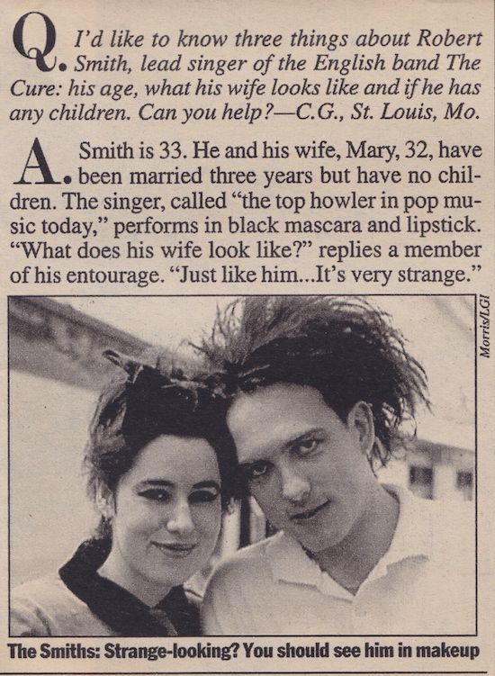 Robert Smith Wife