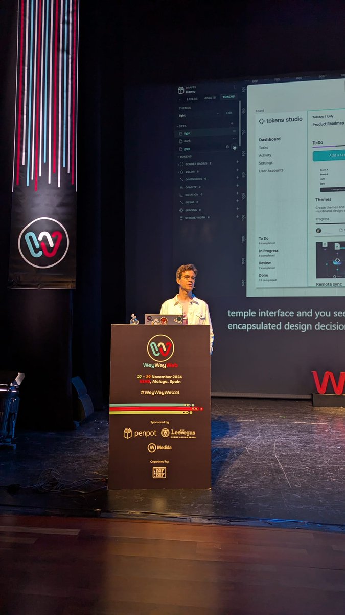 And now <a href="/diacritica/">Pablo Ruiz-Múzquiz</a> CEO of <a href="/penpotapp/">Penpot</a> takes the stage discussing 'Towards a New Treaty of Kadesh between Designers and Developers'. 
He's sharing some insightful thoughts!
#weyweyweb24 #UIUXDesign #frontend #developers