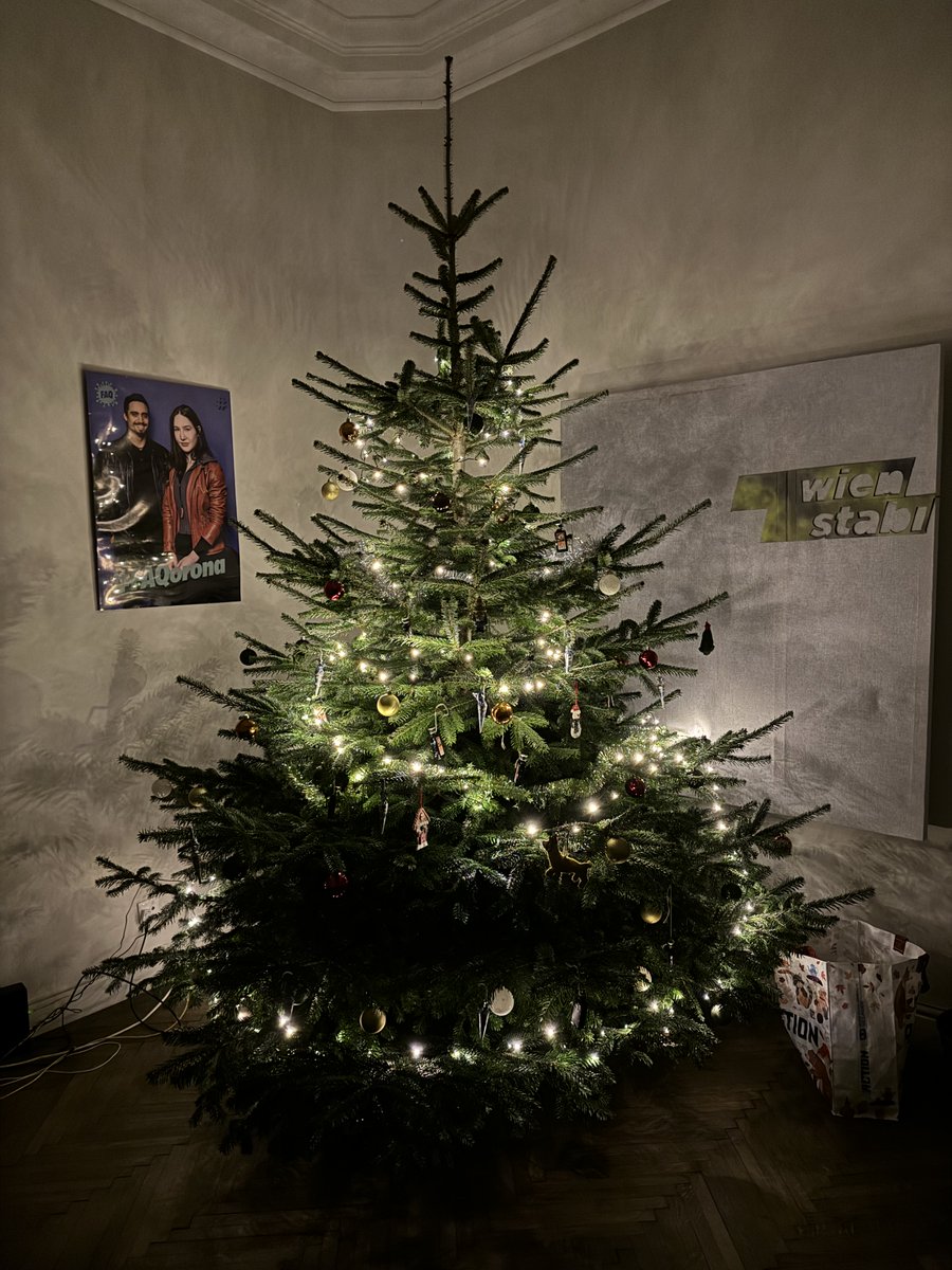 🎄 Unser Baum steht – kein großes Event, kein großer Plan. Einfach zwischendurch geschmückt, wenn mal Zeit war. Perfekt unperfekt, aber er bringt ein bisschen Weihnachtsstimmung ins Büro.