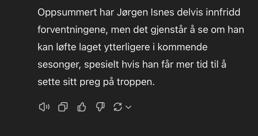 BAOF's tweet image. ChatGPT er delvis fornøyd. Er det godt nok? Hva mener du? #Strømsgodset #Godset