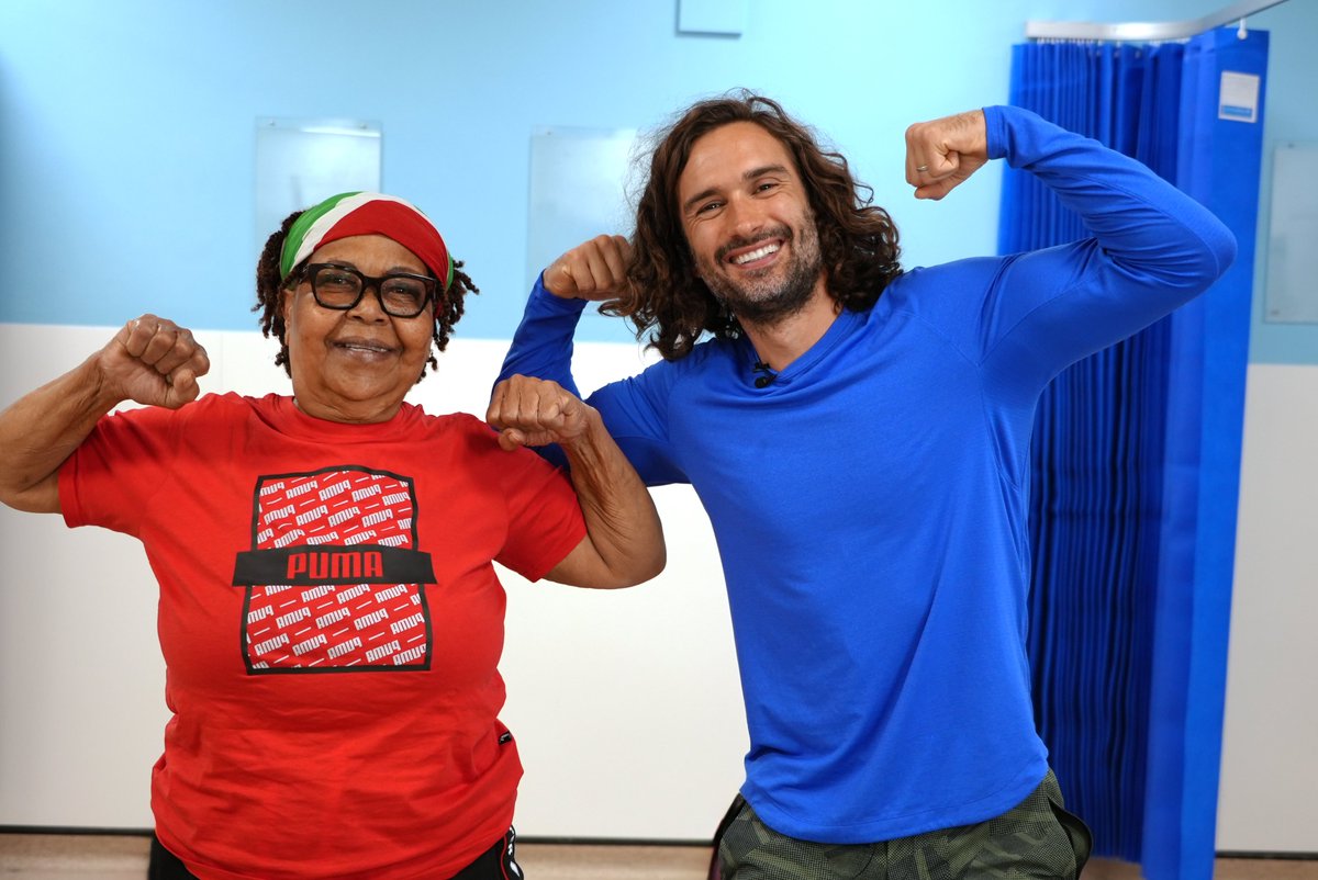 Centre for Perioperative Care (@cpoc_news) on Twitter photo Two 10 minute videos of exercise, one chair based the other low impact are ideal for seniors.
Daphne Gichuru, 82, is waiting for back surgery & took part in the fitness session with <a href="/thebodycoach/">Joe Wicks</a> at <a href="/GSTTnhs/">Guy's and St Thomas'</a>.
Thank you Joe!
👉 ow.ly/ai7C50UhShw <a href="/GeriSoc/">British Geriatrics Society</a> Two 10 minute videos of exercise, one chair based the other low impact are ideal for seniors.
Daphne Gichuru, 82, is waiting for back surgery & took part in the fitness session with <a href="/thebodycoach/">Joe Wicks</a> at <a href="/GSTTnhs/">Guy's and St Thomas'</a>.
Thank you Joe!
👉 ow.ly/ai7C50UhShw <a href="/GeriSoc/">British Geriatrics Society</a>