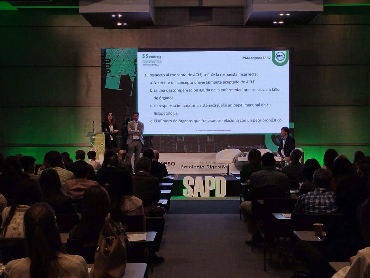 Escenario Clínico del #GAH , “Manejo de la insuficiencia hepática aguda sobre crónica (ACLF)” presentado por los Dres Javier Ampuero Herrojo <a href="/Dr_Ampuero/">Javier Ampuero</a> <a href="/HospitalUVRocio/">Hospital Universitario Virgen del Rocío</a> y Ana Torres Domínguez <a href="/anatorresdz_/">Ana Torres</a> <a href="/hujuanramon/">HU Juan Ramón Jiménez</a>. Modera F.L. Bellido Muñoz <a href="/HUVMacarena/">Hospital Virgen Macarena</a> #55congresoSAPD
