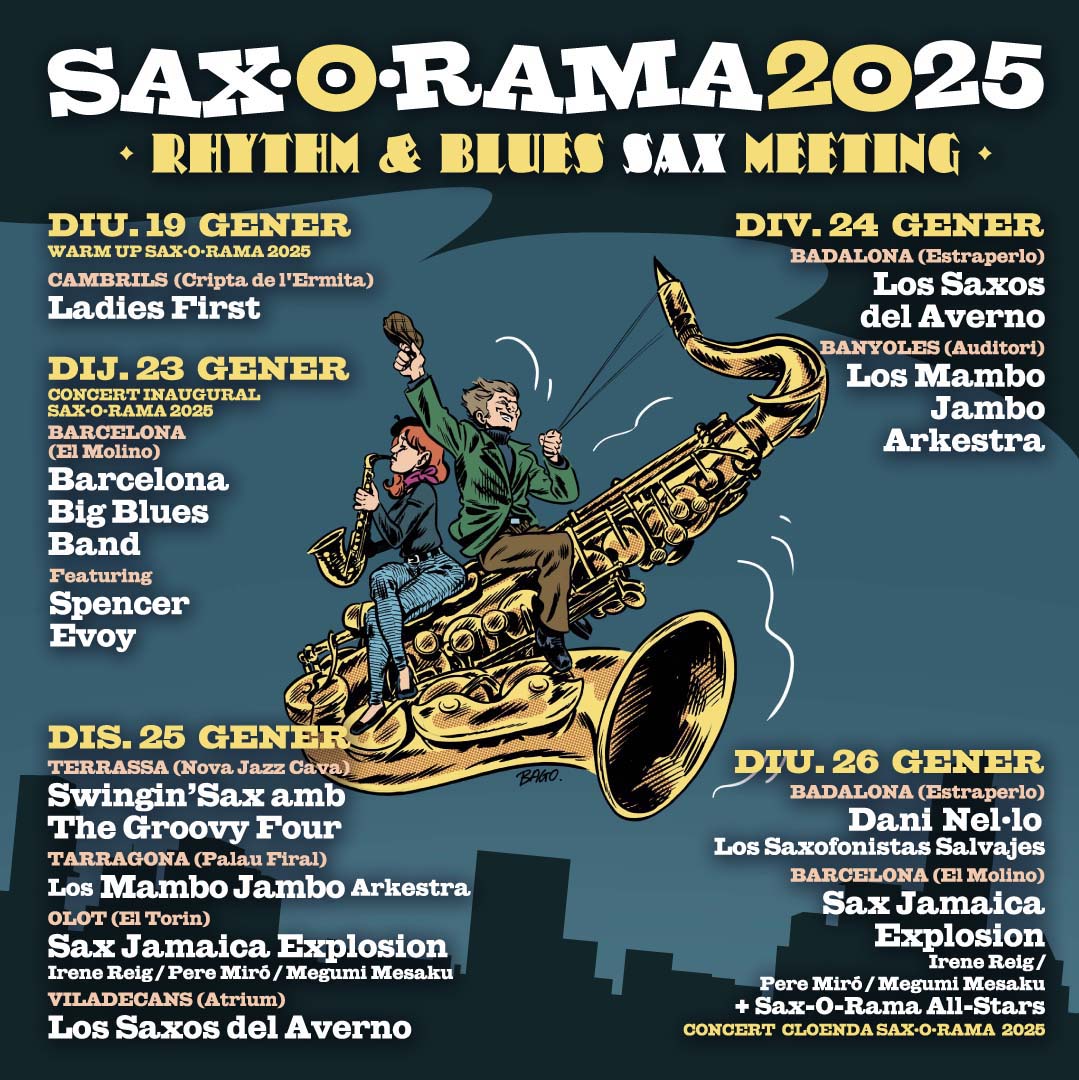 Novetat!📢Los Mambo Jambo Arkestra a la nova temporada de #MúsiquesModernes de l'Auditori de l'<a href="/ateneubanyoles/">Ateneu de Banyoles</a>. Acompanyats per una formació extra de dotze músics, <a href="/LosMamboJambo/">Los Mambo Jambo</a> presentarà el 24 de gener #ElGranCiclón, el segon disc en format Arkestra!

🎟️cultura.banyoles.cat