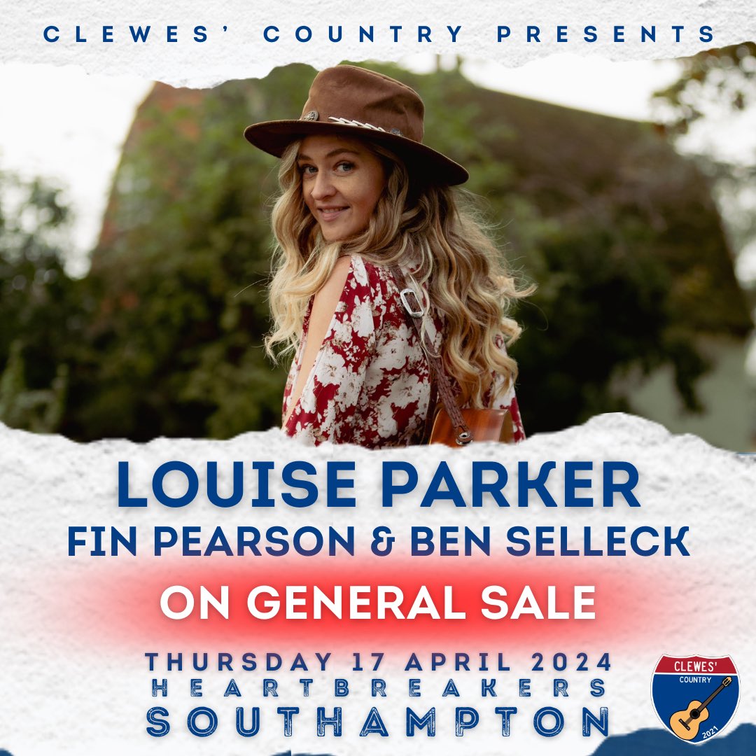 Clewesβ Country UK (@clewescountryuk) on Twitter photo βοΈNOW ON SALEβοΈ
Tickets are now on General Sale for Clewesβ Country Presents <a href="/LouisePMusic/">Louise parker</a> at <a href="/heartbsoton/">HEARTBREAKERS</a> in Southampton.
Supported by <a href="/Finpearson_/">Fin Pearson</a> and <a href="/BenSelleck/">Ben Selleck</a>, on Thursday 17 April 2025.
Link below to grab yours β
seetickets.com/event/louise-pβ¦ βοΈNOW ON SALEβοΈ
Tickets are now on General Sale for Clewesβ Country Presents <a href="/LouisePMusic/">Louise parker</a> at <a href="/heartbsoton/">HEARTBREAKERS</a> in Southampton.
Supported by <a href="/Finpearson_/">Fin Pearson</a> and <a href="/BenSelleck/">Ben Selleck</a>, on Thursday 17 April 2025.
Link below to grab yours β
seetickets.com/event/louise-pβ¦