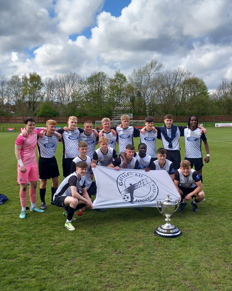 GatesheadFC's tweet photo. 🏆 Our U18s face the second test of their @DurhamFA Youth Cup defence on Saturday!

🆚 Sacriston Victoria U18
⏱️ 9am KO
📌 Gateshead International Stadium (4G)

Best of luck, boys 👊

#WorClub ⚪️⚫️ https://t.co/8iWda1hPbT