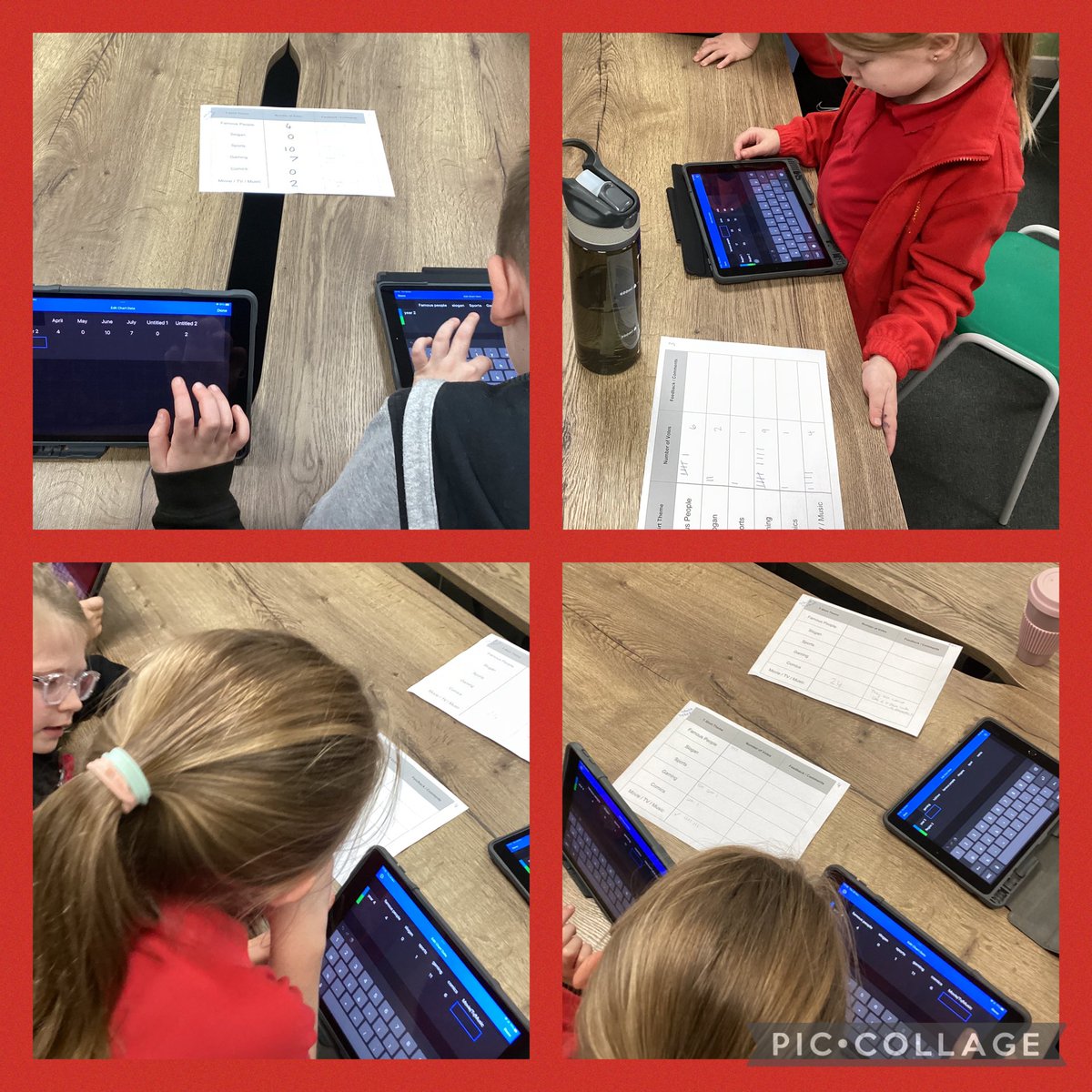 NewchurchCP's tweet photo. As part of their computing topic, Year 3 have collected data from all classes in school and have been able to display their data using the Keynote app. Next week, children will use this data before designing their final illustrations. #NewchurchComputing https://t.co/Y9O6WlPn0Y