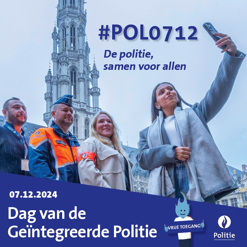 federalepolitie's tweet photo. Op 7 december is het de Dag van de Geïntegreerde Politie (GPI) die in het teken staat van de #nabijheid tussen politie en burgers. Afspraak van 10 u tot 16 u in het stadhuis van Brussel voor #uitwisselingen met onze experts! https://t.co/xBsFuojO0U #POL0712 #Fier #unitedwestand https://t.co/liUv89QeiK