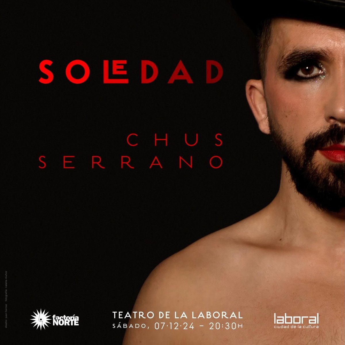 ClubCulturaPA's tweet photo. 🎭 El 7 de diciembre en el Teatro de @LaboralCdlC, estreno absoluto de 𝙎𝙤𝙡𝙚𝙙𝙖𝙙, un viaje sin retorno en el que #ChusSerrano ahonda en sus vivencias más íntimas y personales. Música en directo de #CarlaArmas🎶
Últimas entradas con #descuento ‼ 🎟 https://t.co/c1MaukFFQA https://t.co/Nl0VsUIO93