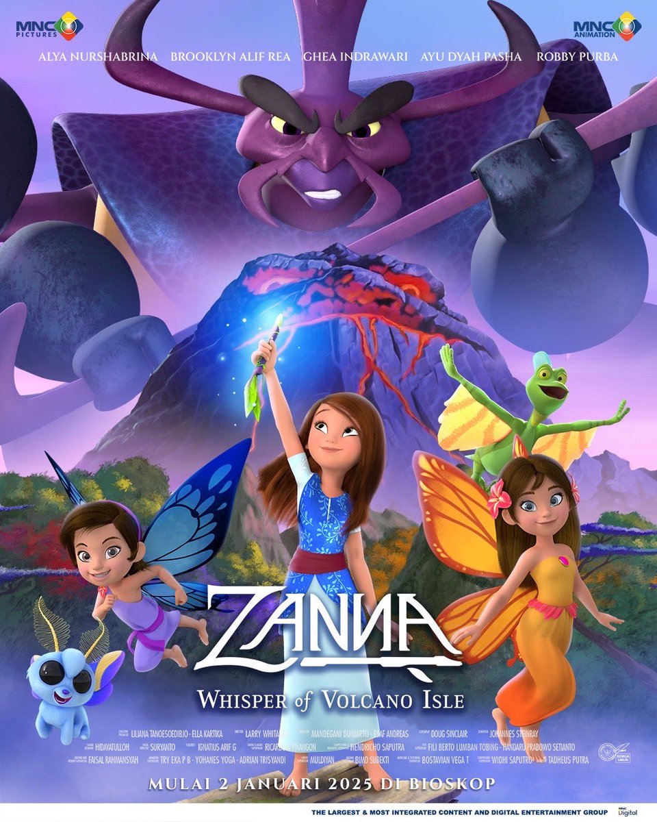emilbias's tweet photo. Pengisi suara:
Alya Nurshabrina sebagai Zanna
Ghea Indrawari sebagai Dinda
Brooklyn Alif Rea sebagai Novi
Ayu Dyah Pasha sebagai Zonda

Saksikan film liburan 'Zanna: Whisper of Volcano Isle' bersama seluruh keluarga mulai 2 JANUARI 2025 di bioskop! 🎉

#ZANNATheMovie https://t.co/JIDfPG9k25