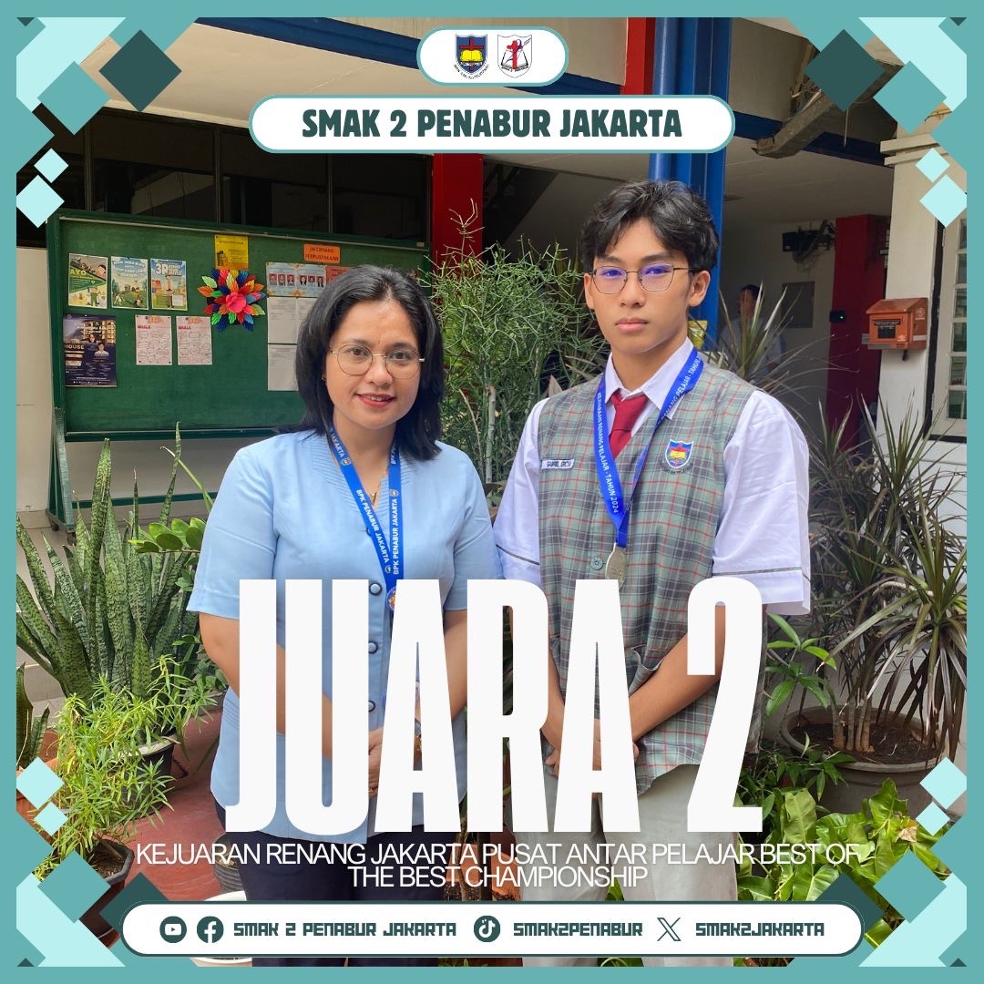 LUAR BIASA! MENGUCAPKAN SELAMAT KEPADA:

🥈Alicia Shera (X-2)Juara 2 - Lomba Digital Art di ajang bergengsi Altavista Cup 2024
🥉Caelin Abbey (X-1) Juara 3 - 50m Gaya Punggung Putri
🥈Gabriel Ecrya (XI-1) Juara 2 - 50m Gaya Dada Putra

Teruslah berprestasi dan sukses selalu ✨