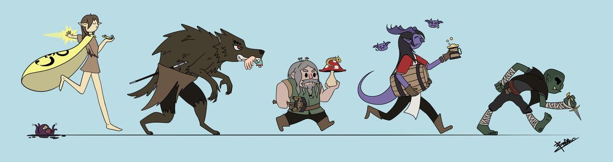 ColloIsTaken's tweet photo. Started drawing my DnD player's characters:
All together

#oc #dnd #dungeonsanddragons #characterart https://t.co/RbhDvypecG