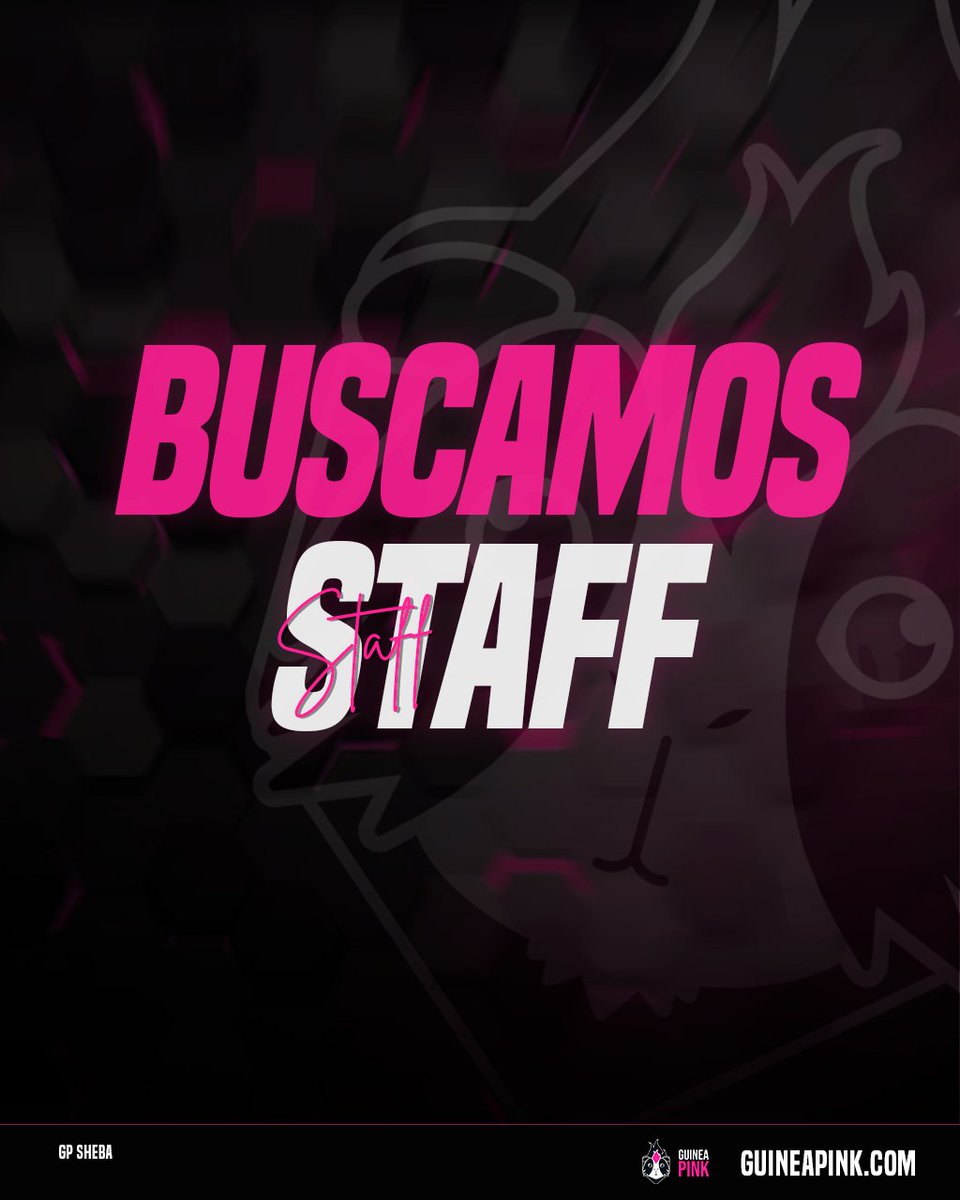 ✨BÚSQUEDA✨

buscamos STAFF (coach/manager) para completar nuestro nuevo roster female #GPSheba 👑💜

Si tienes ganas y mucho que aportar, quizá tu casa sea ésta⬇️🐹🫡
forms.gle/TSfwSU3Pa9fkhJ…

Contacto para + info: <a href="/_Ayuya/">María 🐾</a> <a href="/Celdraug/">GP Celdraug</a> 

#BEPROUD