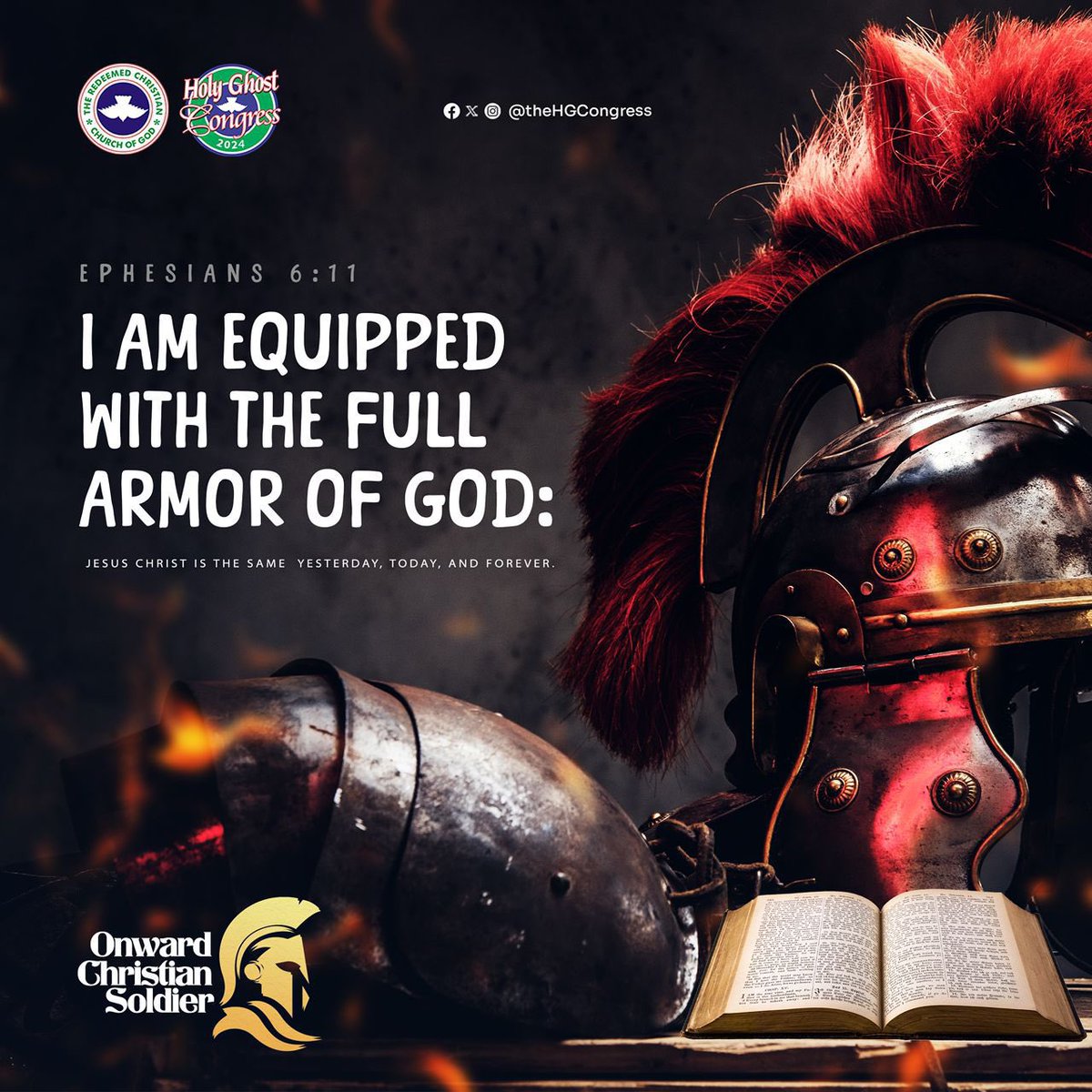 PstKunleRotimi's tweet photo. Onward Christian soldier 2024 HOLYGHOST CONGRESS 

Date: 9th - 15th December, 2024 
Venue: Redemption City of God

Plan, Pray, Prepare and Be there.

#rccg https://t.co/JkYX2Ps2vG
