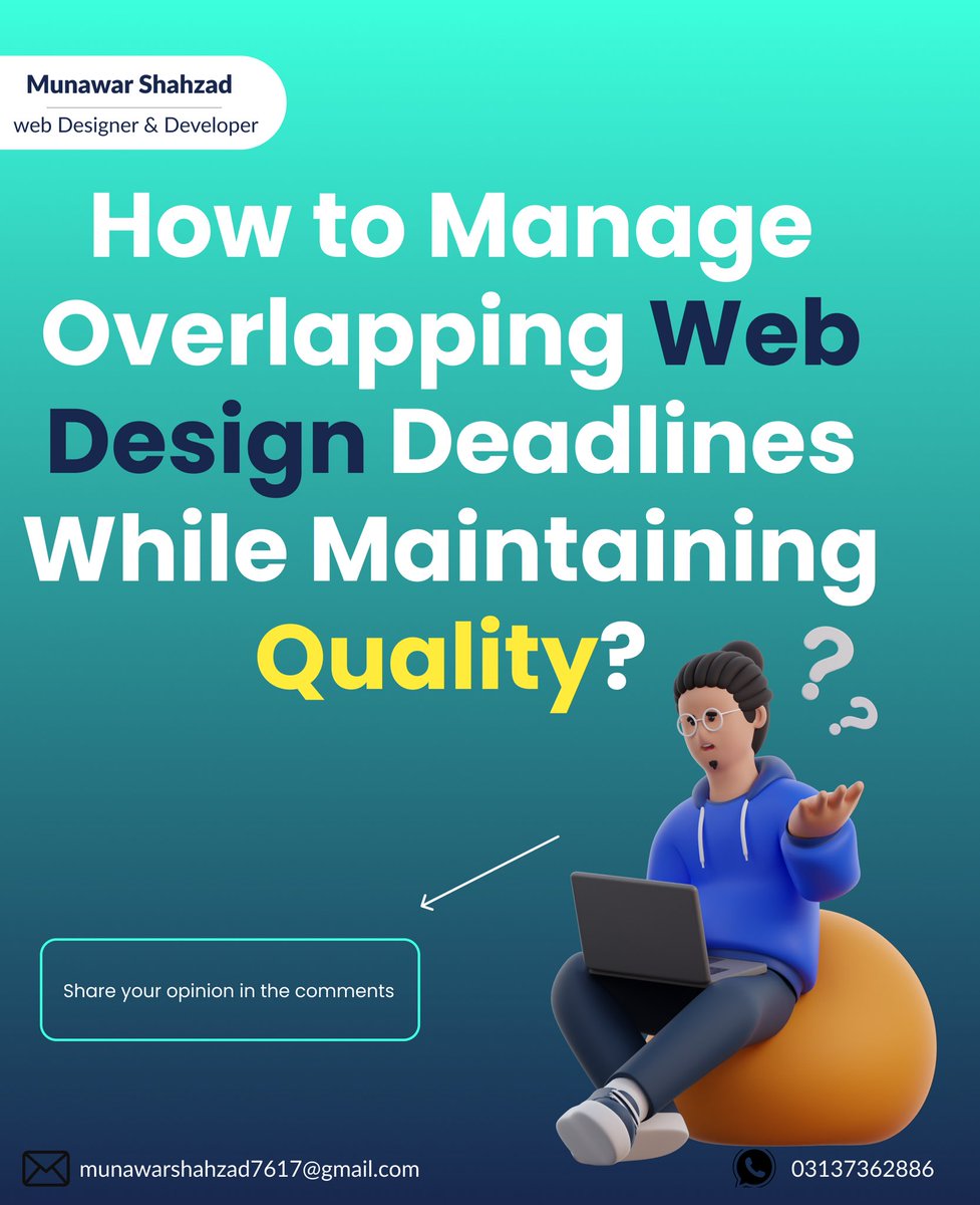 💻 Meet Munawar Shahzad—Your Go-To Website Designer &amp; Developer
✅ Specializing in responsive, high-performing websites
✅ Successfully delivered 50+ projects
🌐 Visit Portfolio: munawarshahzad.me 
✅Follow for daily design tips to elevate your brand online!
#WebDesign
