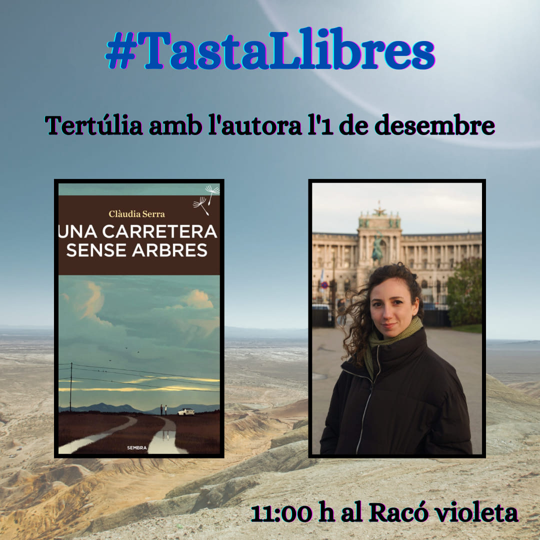 Tastaolletes_'s tweet photo. Tancarem el 2024 amb #UnaCarreteraSenseArbres i la seua autora, @ClaudiaSerraG 

Ens endinsarem per 1a volta en el teatre i estem desitjant-ho 

Esteu tots i totes convidades a les tertúlies del #TastaLlibres. Us esperem al #RacóVioleta 

#viureenunpoble #clubdelectura #Sella https://t.co/YPhDA9RjJB