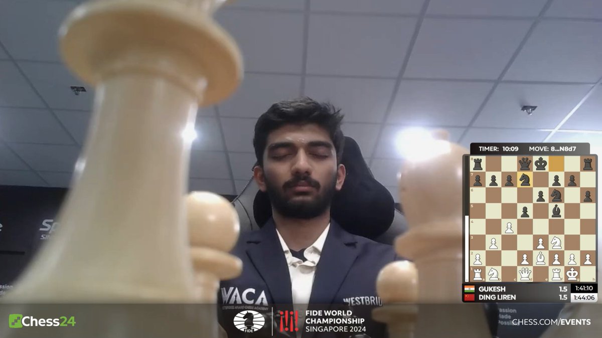 unbothered. moisturized. happy. in his lane. focused. flourishing. #DingGukesh