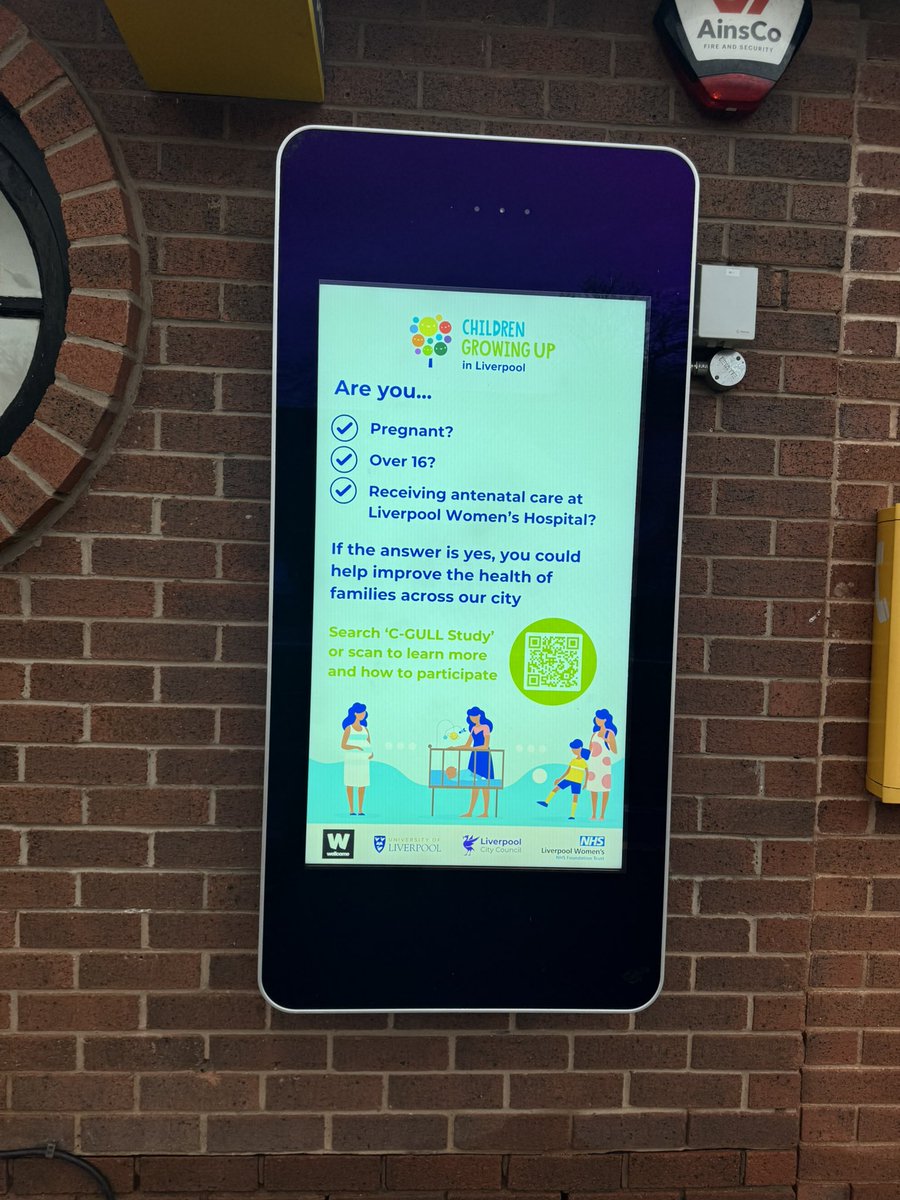 Have you spotted our digital posters at your local train station? 
We’re making it easier than ever for parents in Liverpool to join our study and help improve the health of future generations.
Thanks <a href="/merseyrail/">Merseyrail</a> for supporting this crucial work! 

#liverpool #health #research