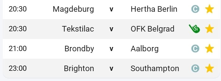 Günün Geniş Sürpriz Bülteni Ekibimize Göre Bu Şekildedir. Tek Maç Seçme Konusunda Çok Ayrıştık O Sebeple Tek Maç Olarak Paylaşım Yapmıyoruz...

Şans Bizimle Olsun....