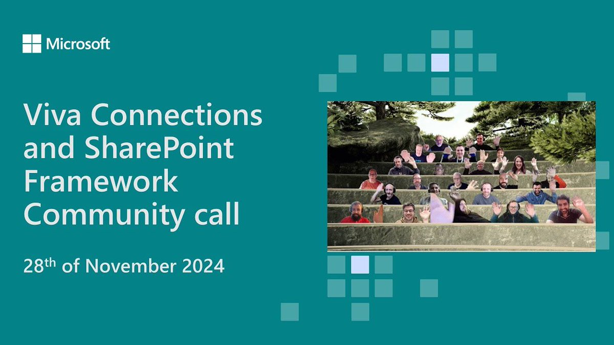 vesajuvonen's tweet image. 💾 Recording of the #MicrosoftViva and #SPFx call 28th of November

- The latest updates
- Building experiences for Microsoft 365 with SPFx and #PnPjs
- Presented by Ankur Chaudhary, &amp;amp; @tanddant

Watch 📺 → youtube.com/watch?v=5i1teC… #Microsoft365dev