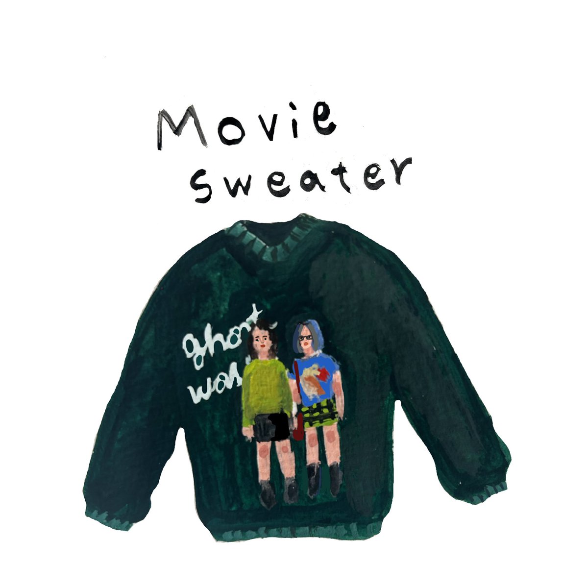 mnammy94's tweet photo. zine 「Movie sweater」作成しました！
セーターにしたい映画　をテーマに、色んな映画を勝手にセーターにしたイラスト集です🧶
12/1(日)開催の【あ〜あBOOK FAIR】にて販売します！当日は似顔絵などもするので、ART BOOK FAIRの帰りに是非寄り道しにきてください🍦 https://t.co/4D4ToWb8U2