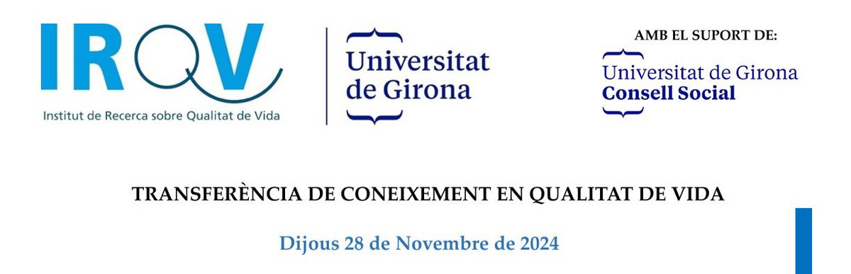 Institut de Recerca Sobre Qualitat de Vida (@irqvudg) on Twitter photo La sessió "Transferència de Coneixement en Qualitat de Vida" va aglutinar professionals de <a href="/Dipsalut/">Dipsalut</a>, Ajuntament de Figueres, Hospital Dr. Josep Trueta, <a href="/caritasgirona/">Càritas Diocesana de Girona</a> i Centre Mutuam. També docents i estudiants de Psicologia i Infermeria, màster i doctorat.
Gràcies <a href="/UdGCSocial/">Consell Social de la UdG</a> La sessió "Transferència de Coneixement en Qualitat de Vida" va aglutinar professionals de <a href="/Dipsalut/">Dipsalut</a>, Ajuntament de Figueres, Hospital Dr. Josep Trueta, <a href="/caritasgirona/">Càritas Diocesana de Girona</a> i Centre Mutuam. També docents i estudiants de Psicologia i Infermeria, màster i doctorat.
Gràcies <a href="/UdGCSocial/">Consell Social de la UdG</a>