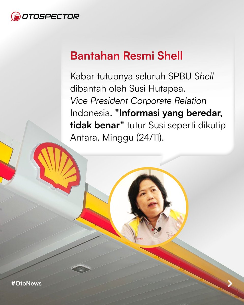 otospector's tweet image. Sempat beredar kabar, Shell di Indonesia akan menutup seluruh operasional SPBU-nya. Namun ternyata itu cuma kabar burung.
#shell #shellindonesia #spbushell #spklupln