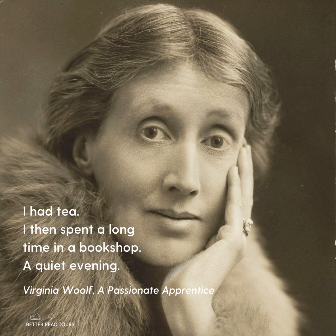 betterreadtours's tweet photo. Not a bad Friday evening, in our opinion 🫖 📚🌙

#VirginiaWoolf #WriterQuotes #BetterReadTours #LitQuotes #WordsToLiveBy https://t.co/VnQzJt2vJo