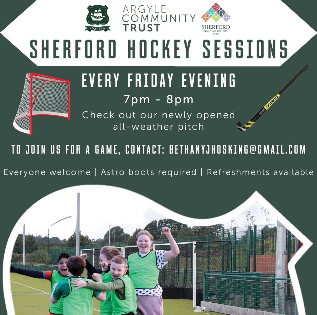 Sherford Sports Hub (@sherfordhub) on Twitter photo ๐ Calling all hockey players!
๐ช Join us at Sherford Sports Hub every Friday evening between 7pm and 8pm!
โ๏ธ Hot drinks and snacks can be purchased from our cabin.
๐ง Contact bethanyjhosking@gmail.com today ๐ Calling all hockey players!
๐ช Join us at Sherford Sports Hub every Friday evening between 7pm and 8pm!
โ๏ธ Hot drinks and snacks can be purchased from our cabin.
๐ง Contact bethanyjhosking@gmail.com today