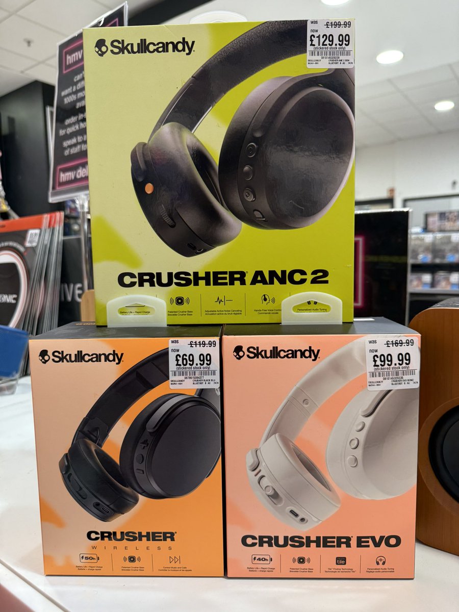 Looking for some new headphones to really rattle your brains? We have some absolutely stellar deals on Skullcandy’s mighty Crusher range- from only £69.99! #hmvcrazydeals