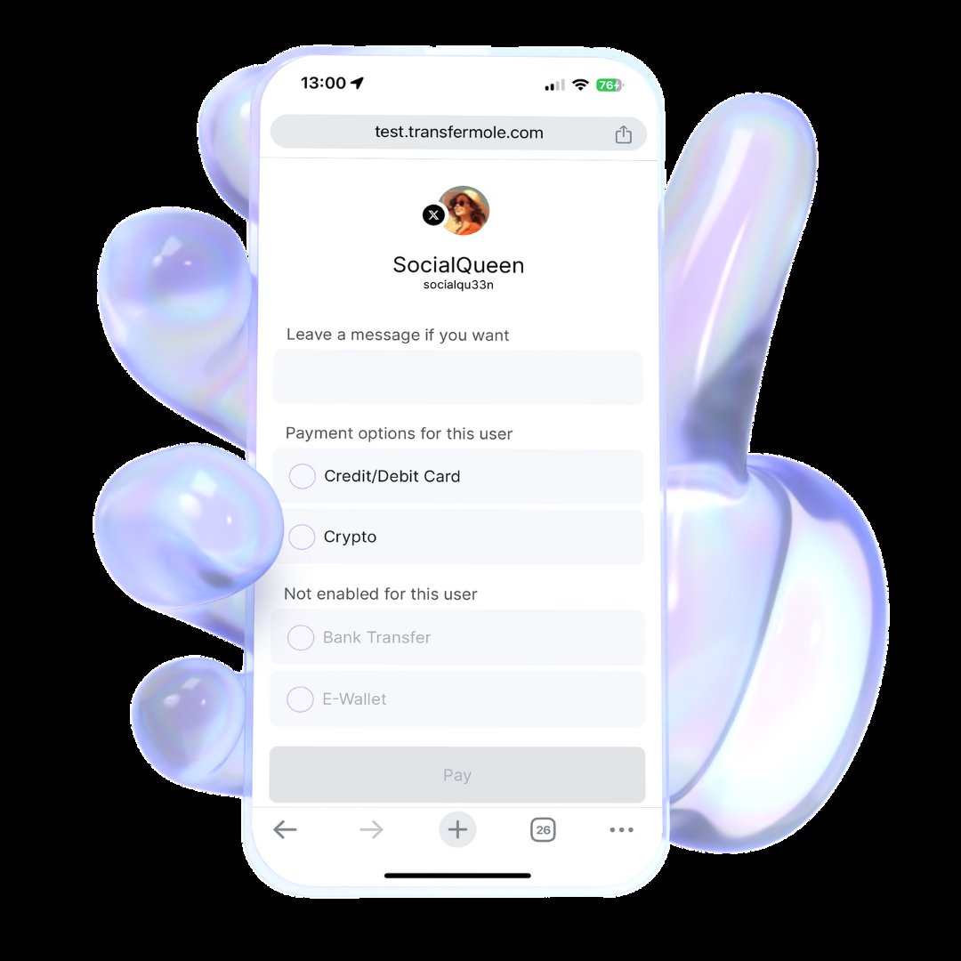 mat_rash38998's tweet image. 2/ Are you tired of complicated payments? #TransferMole emerged, now with your social media usernames you can send and receive a payment —no need to share crypto addresses, bank accounts, or personal details ever again.

Say goodbye to complicated transfer processes! 🥳