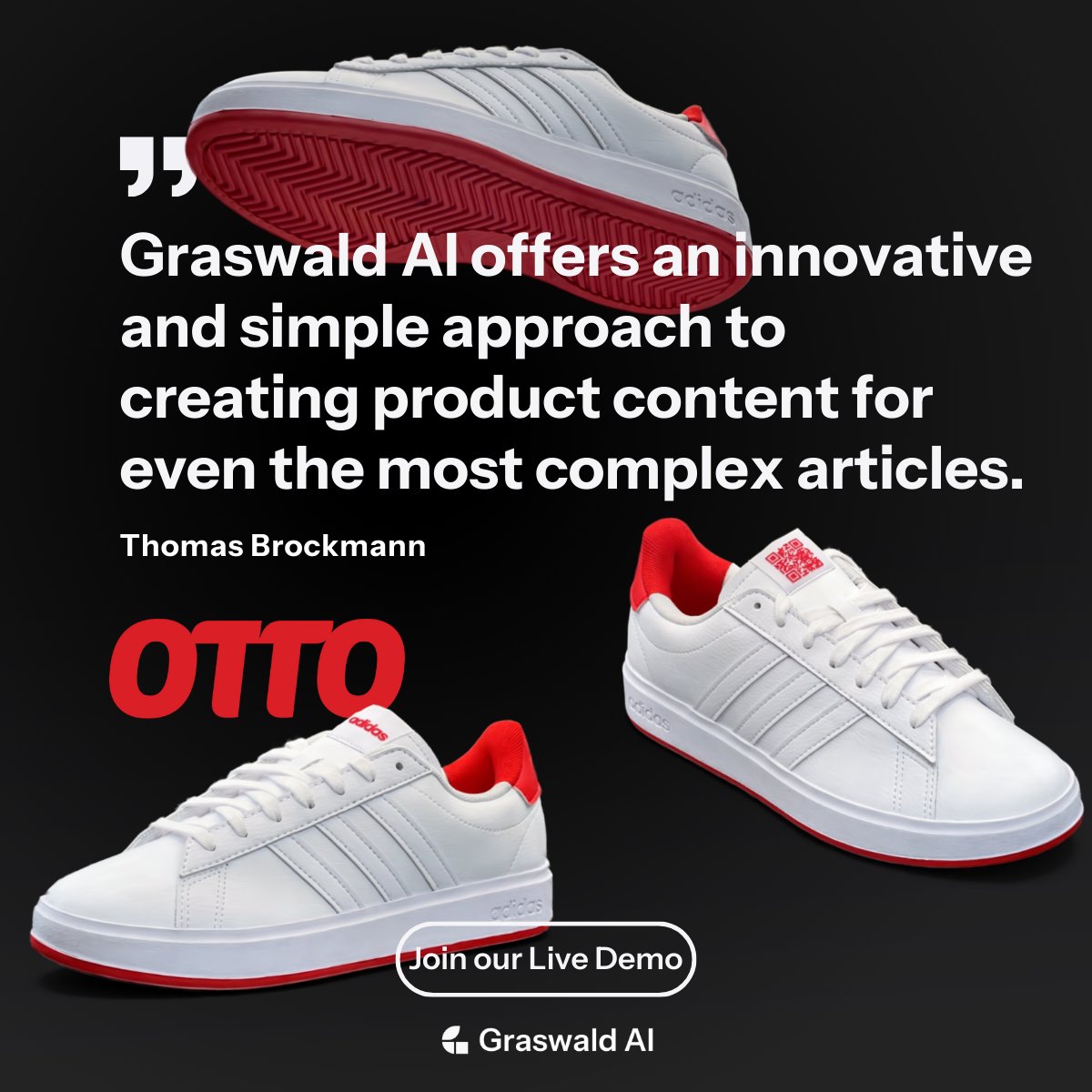 Live Demo of Graswald AI for Brands and Online Retailers starts today at 12PM CET! Grab a bite, enjoy, and ask questions to our team at the end  >> hubs.ly/Q02ZR8Fc0

Looking forward to seeing you there!

#madewithgraswaldai