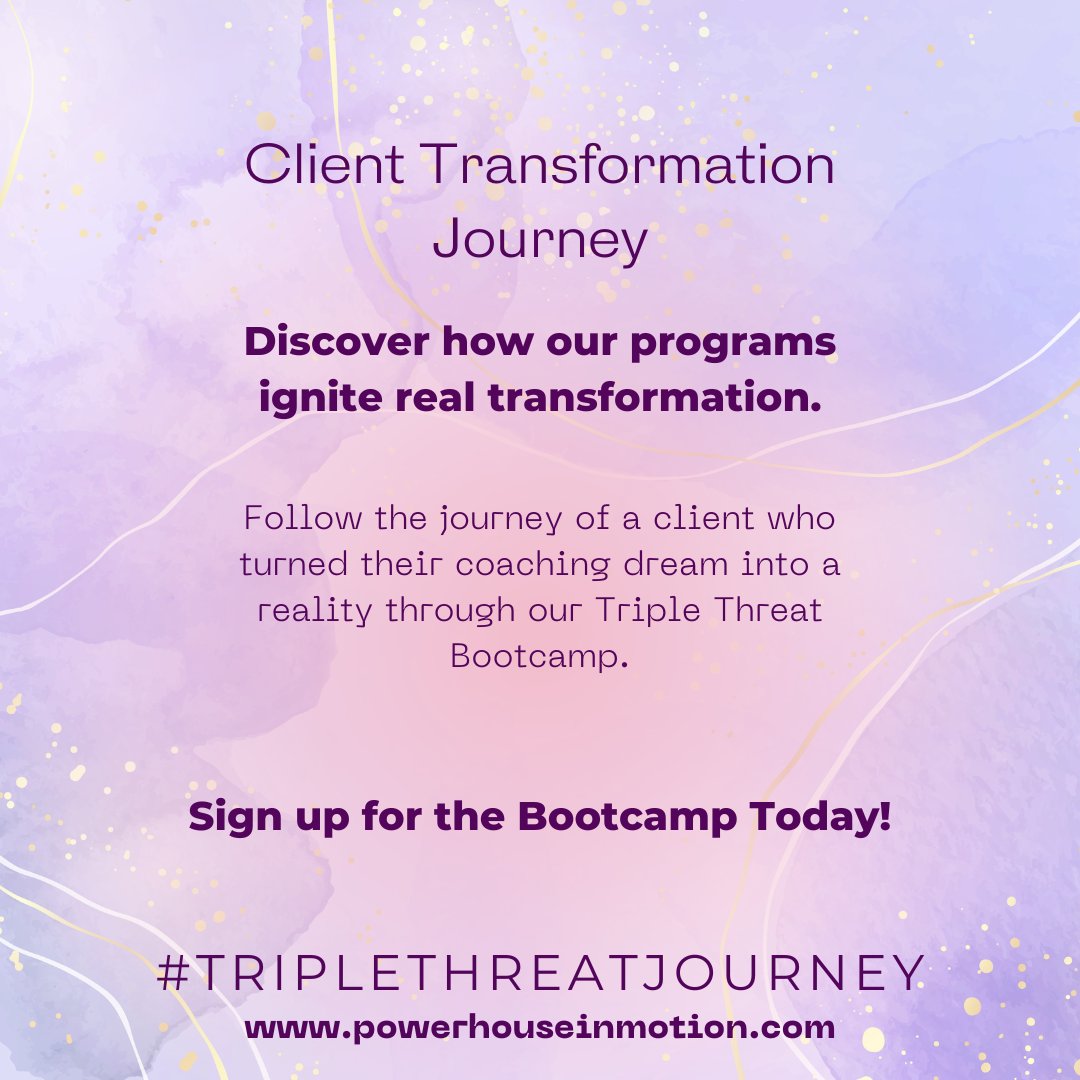 Transformation is possible! 🌟 What’s one transformation you’re proud of? Share your story!

Start your own transformation journey today!

#TripleThreatJourney #TransformationJourney #EntrepreneurSuccess