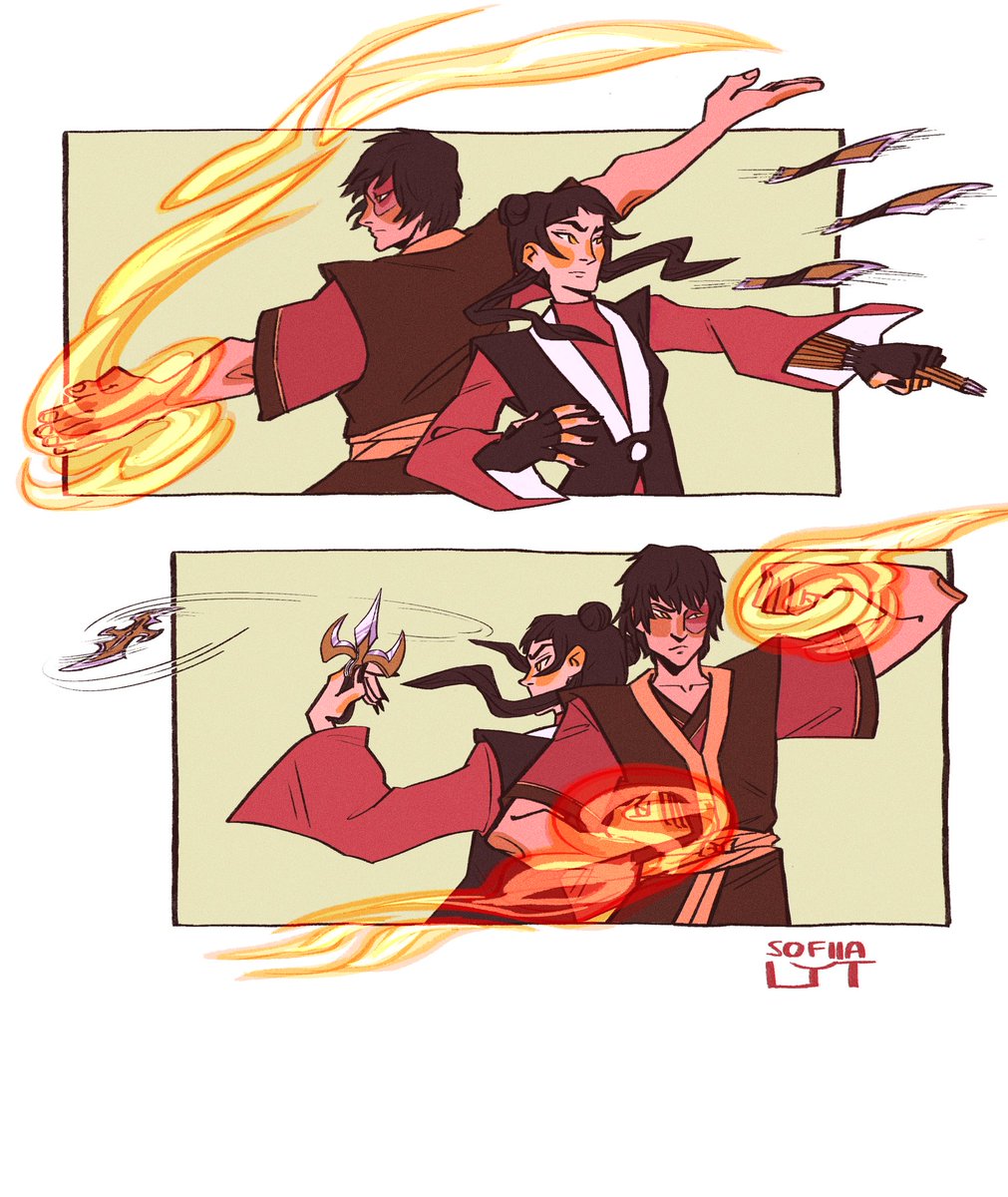 the last but no the least alta power couple, completing the series ~

love them all 💚💙🧡

#atla #sukka #maiko #kataang #avatarthelastairbender