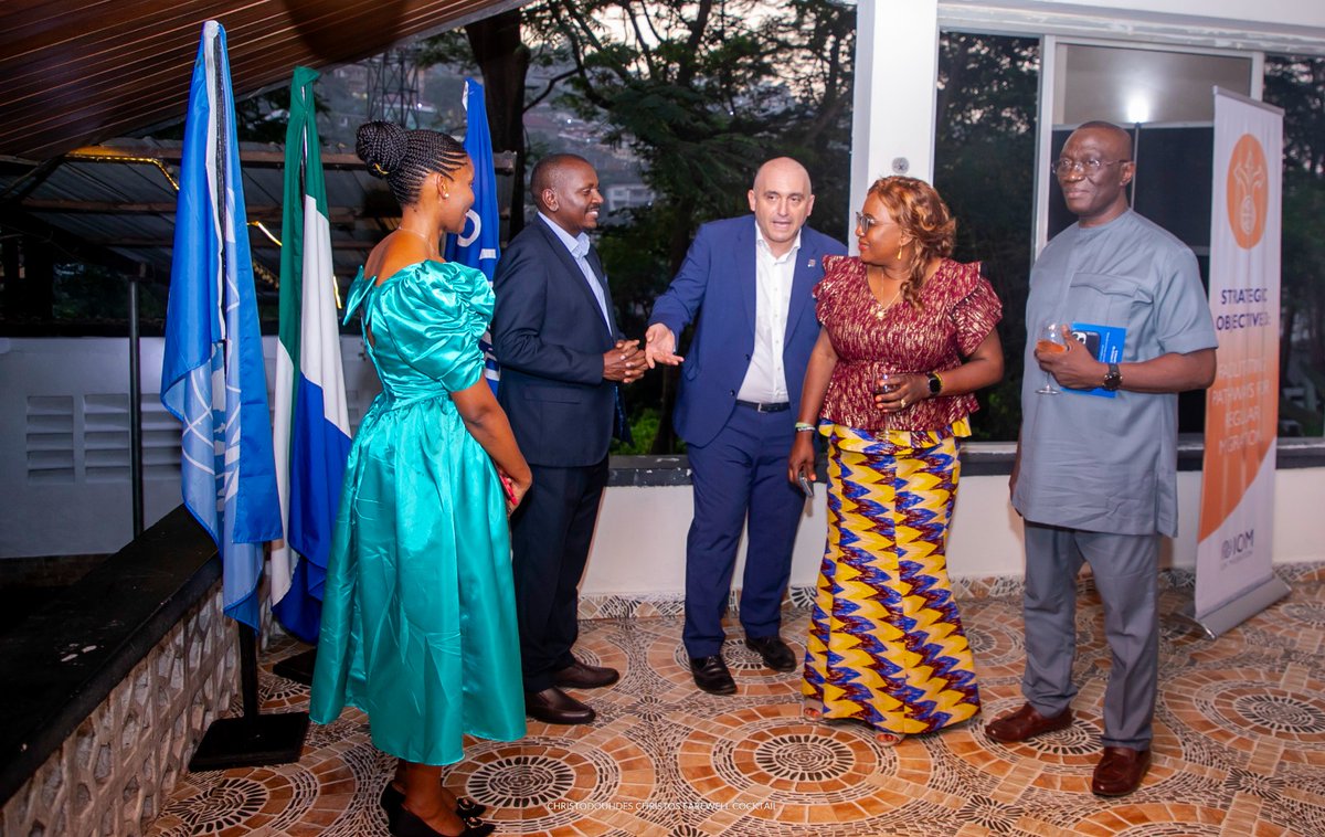 Thanks to our RC, Ministers, Ambassadors/development partners &amp; NGOs present last night. I am grateful for all your kind words of appreciation &amp; support as key actors relevant to our work. I will truely miss our fruitful collaboration.<a href="/IOMSierraLeone/">IOM Sierra Leone</a>