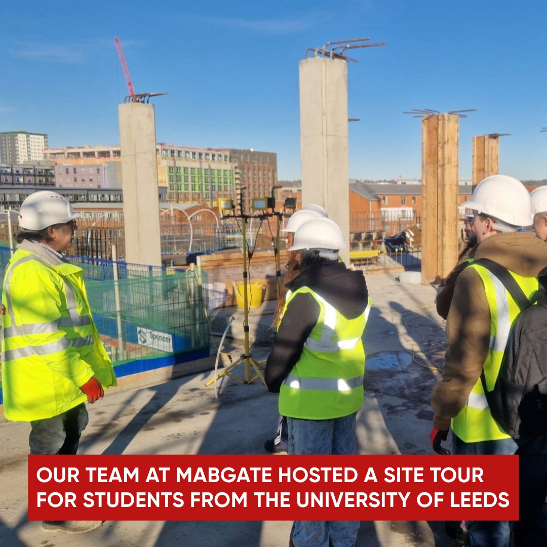 GMIConstruction's tweet photo. Our team at Mabgate Campus welcomed students from local universities on site in encouraging early careers 👷‍♀️👷‍♂️

@LuminateEdGroup I @UniCentreLeeds I @leedscitycoll I @UniversityLeeds I @leedsbeckett
 
#Careers #Leeds #Buildingbeyond #BuiltbyGMI https://t.co/eIW9VazcVA